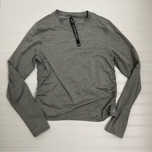 VUORI Long Sleeve Gray Halo Ruched Shirt Size XL